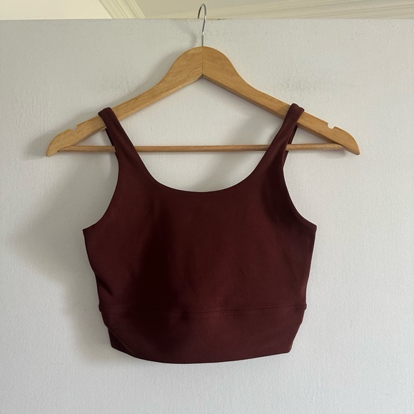 Nike Yoga Lux Infinalon Crop Top Brami in Brown/red Size XS EUC - Picture 5 of 9